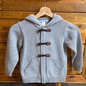 Janie & Jack Gray Hooded Kids Cardigan